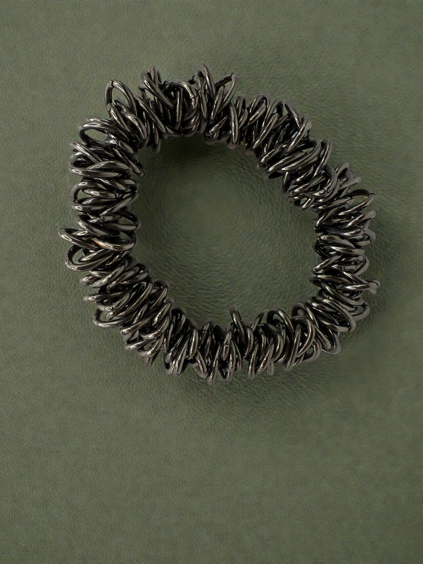 Vintage Midnight Coil Statement Bracelet 7-8"