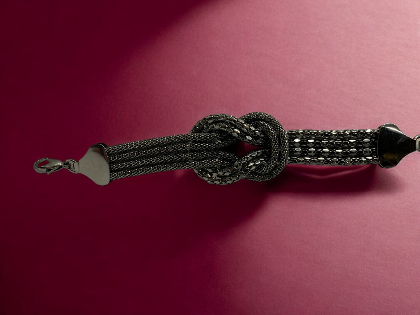 Vintage Midnight Knot Chain Bracelet 7-8.5"