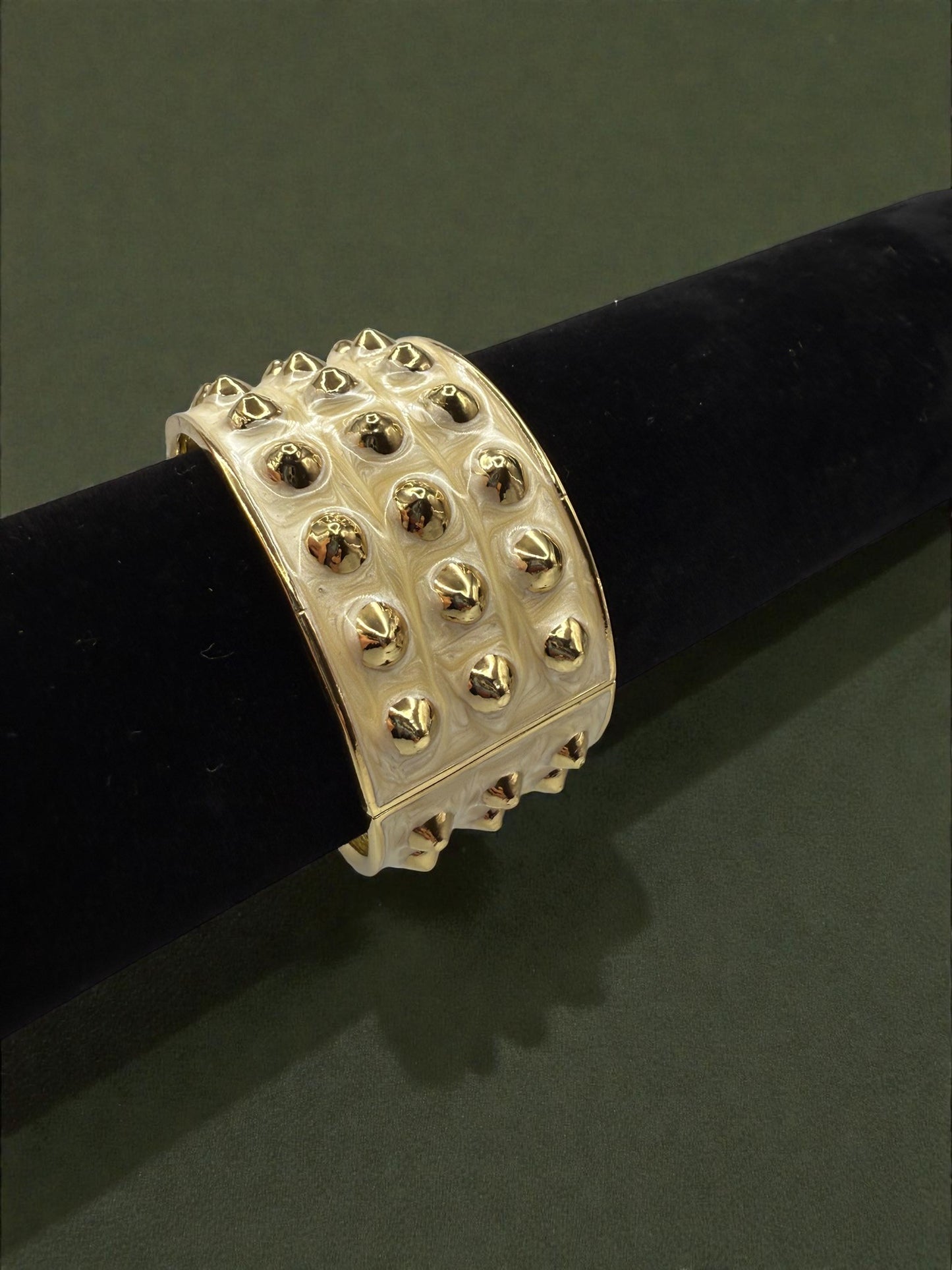 Vintage Ivory Stud Cuff 7-7.5"