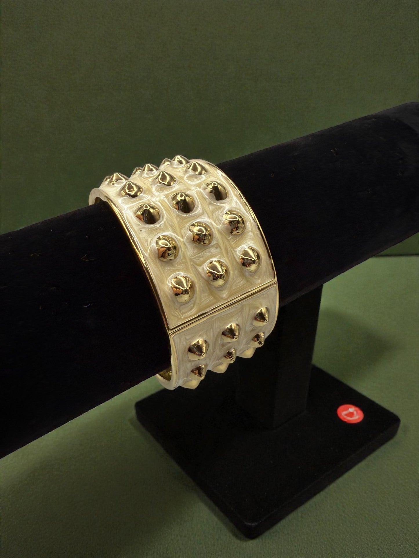 Vintage Ivory Stud Cuff 7-7.5"