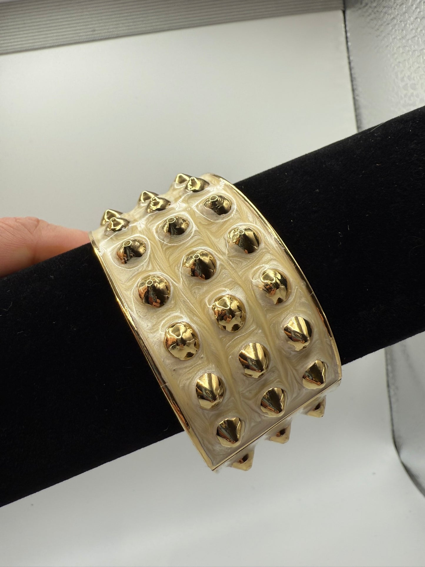 Vintage Ivory Stud Cuff 7-7.5"