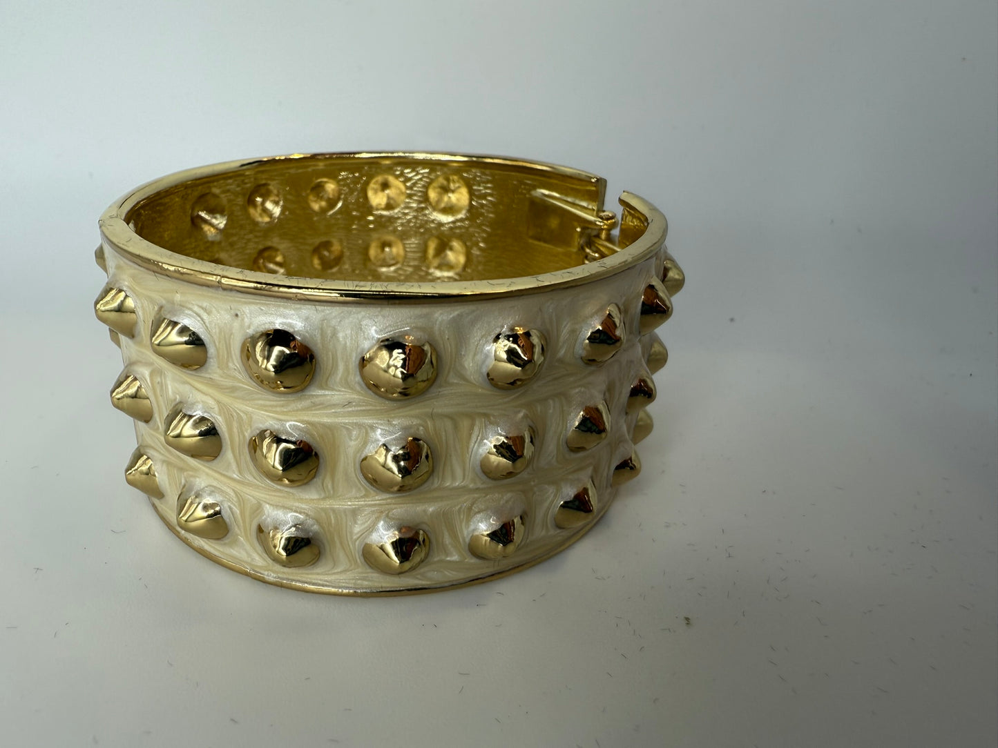 Vintage Ivory Stud Cuff 7-7.5"