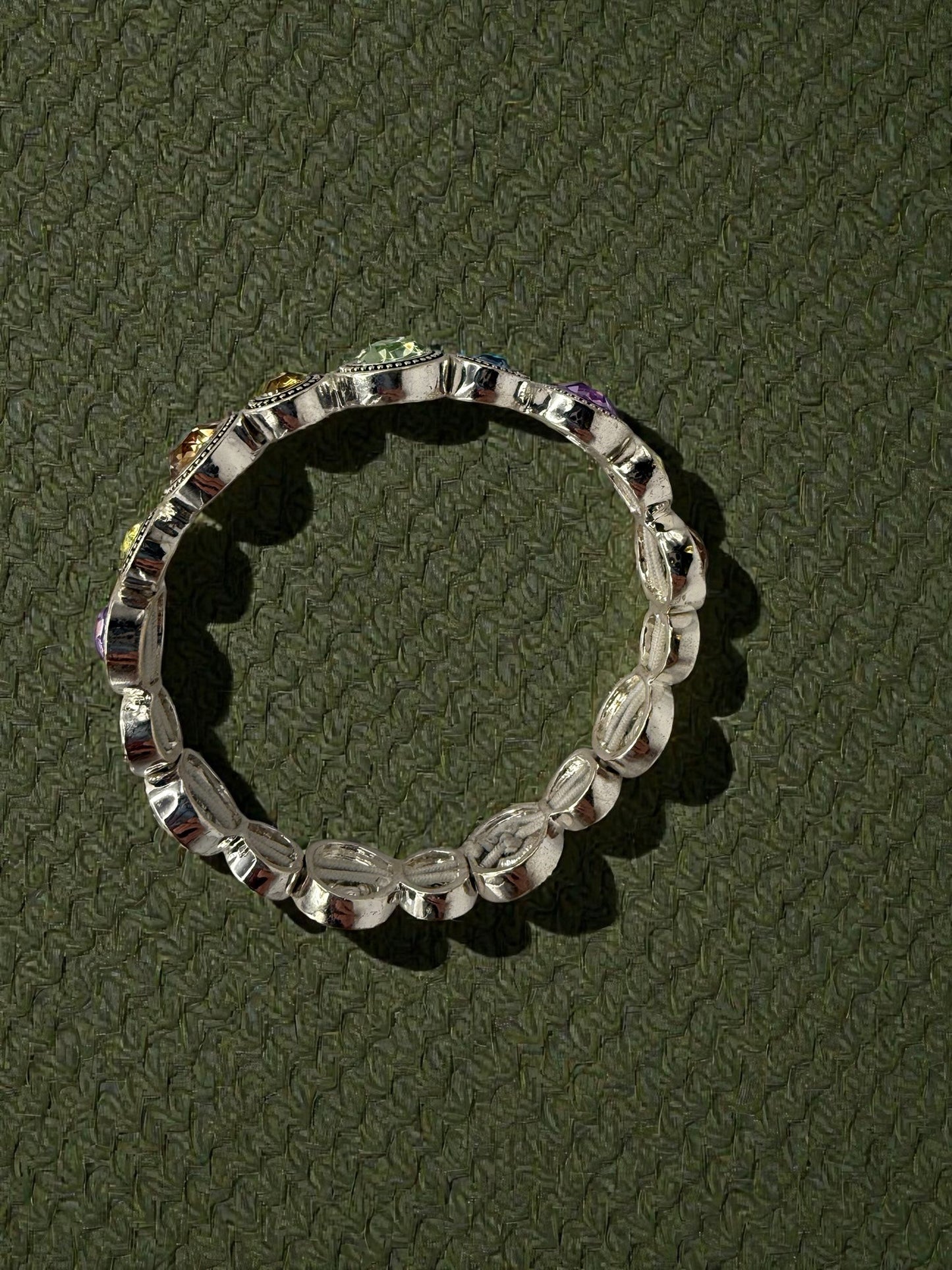 Vintage Pastel Prism Stretch Bracelet 7.25-7.5"