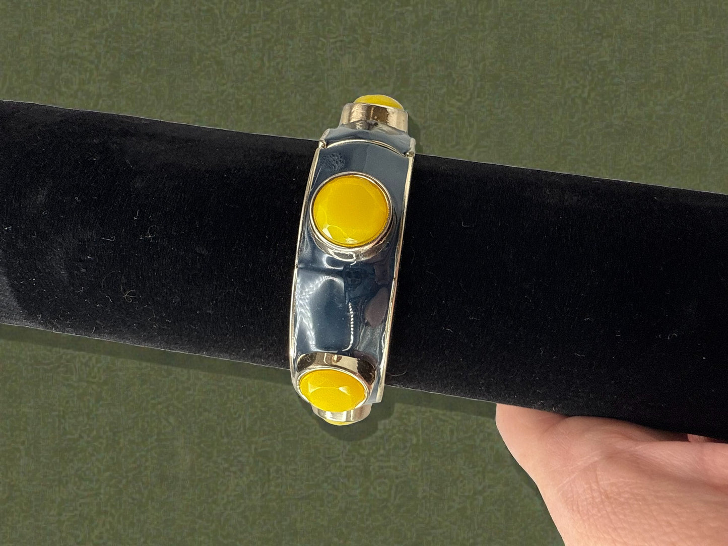 Vintage Midnight Pop Clamper Bracelet 6.5"