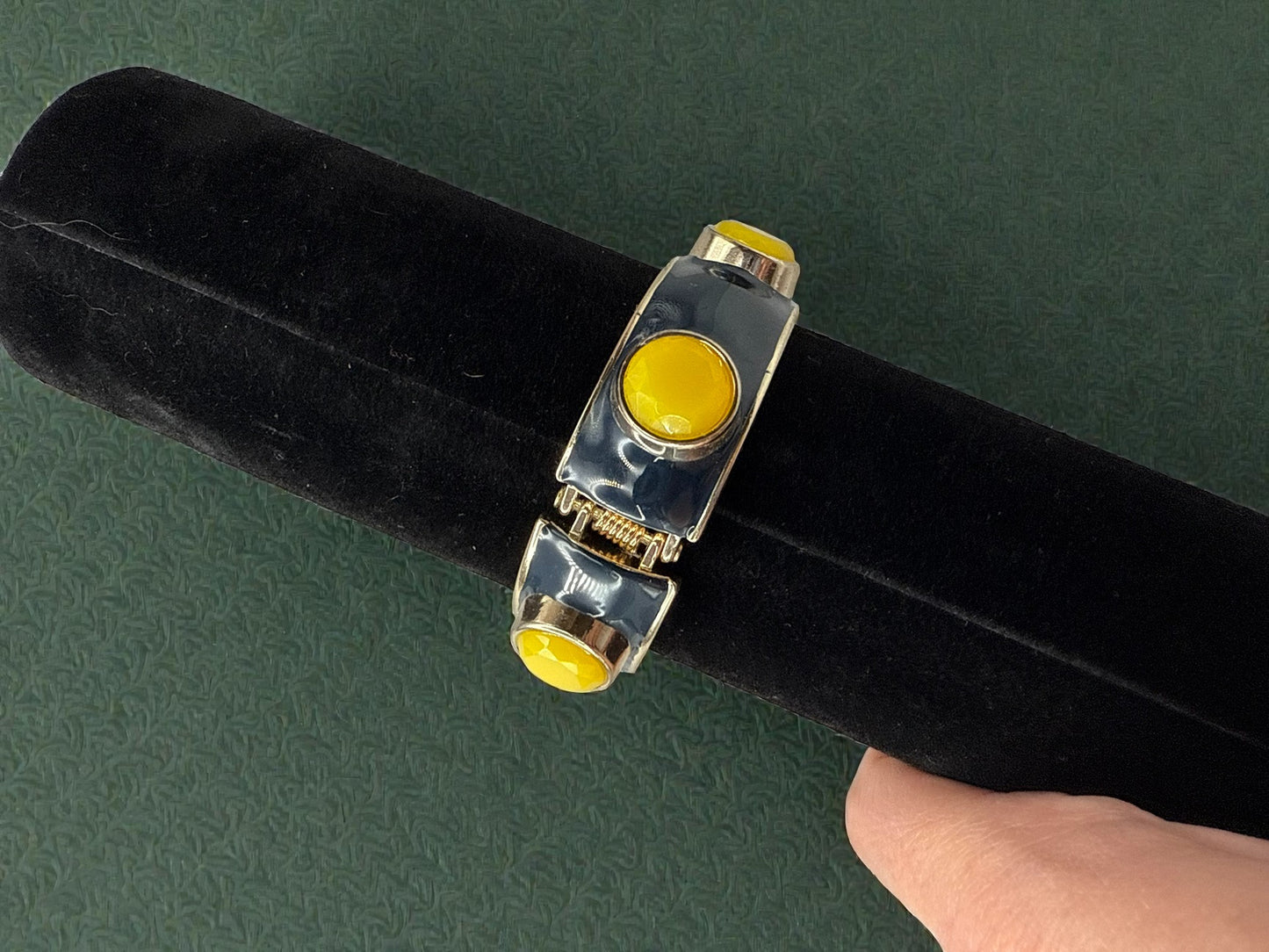 Vintage Midnight Pop Clamper Bracelet 6.5"