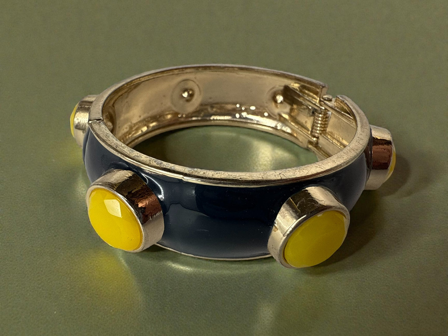 Vintage Midnight Pop Clamper Bracelet 6.5"