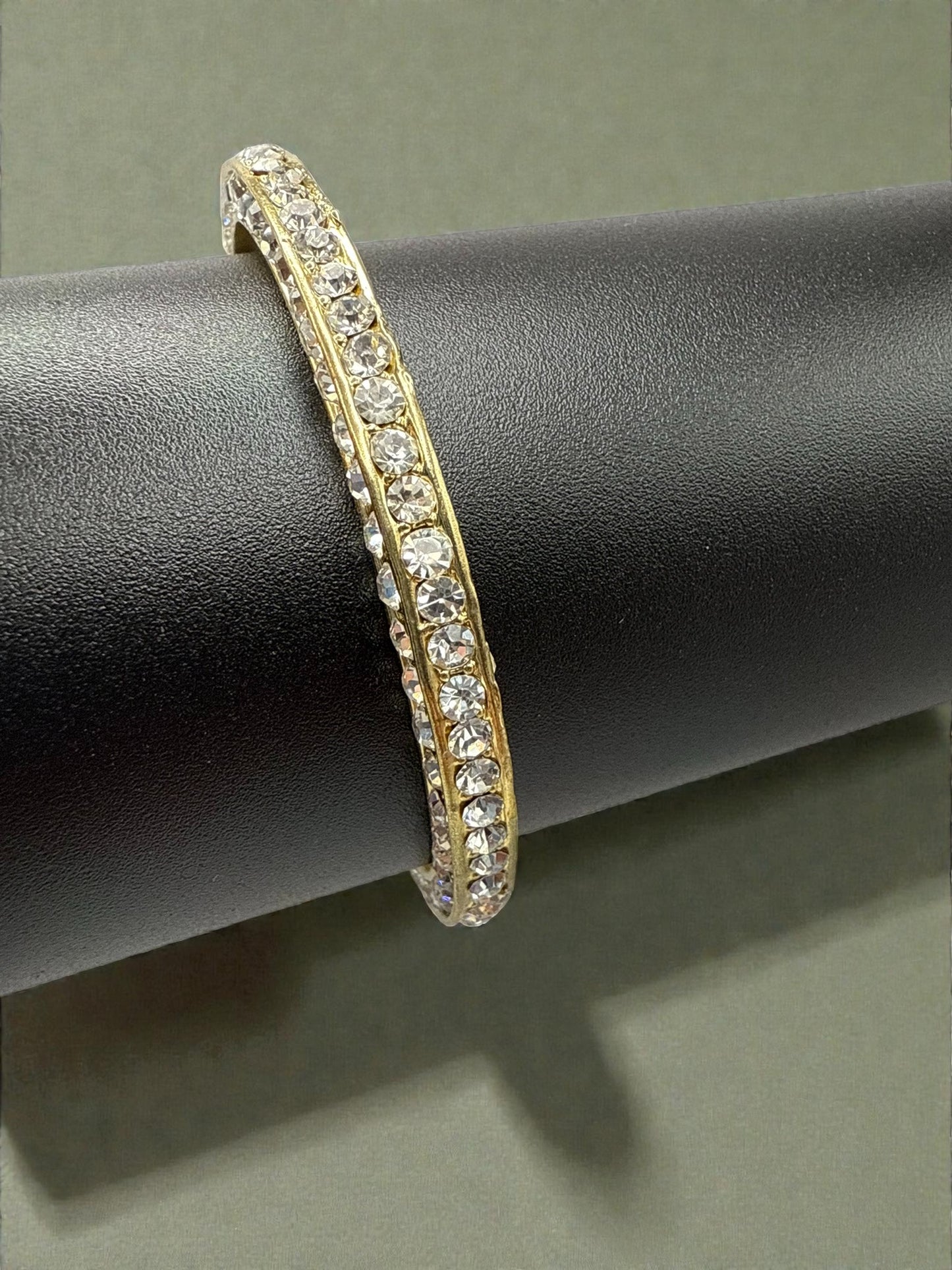 Vintage Classic Crystal Bangle 7.75"