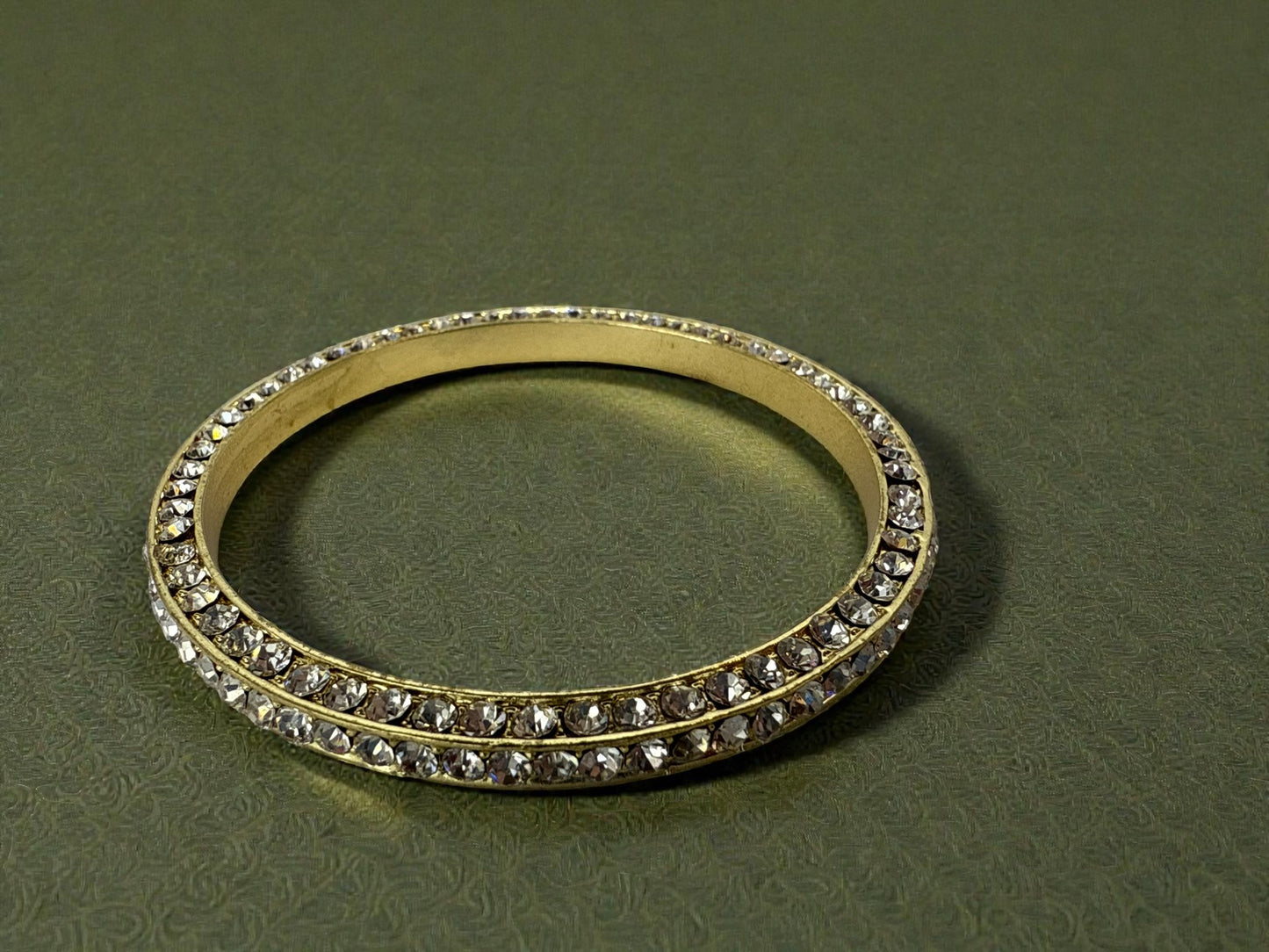 Vintage Classic Crystal Bangle 7.75"