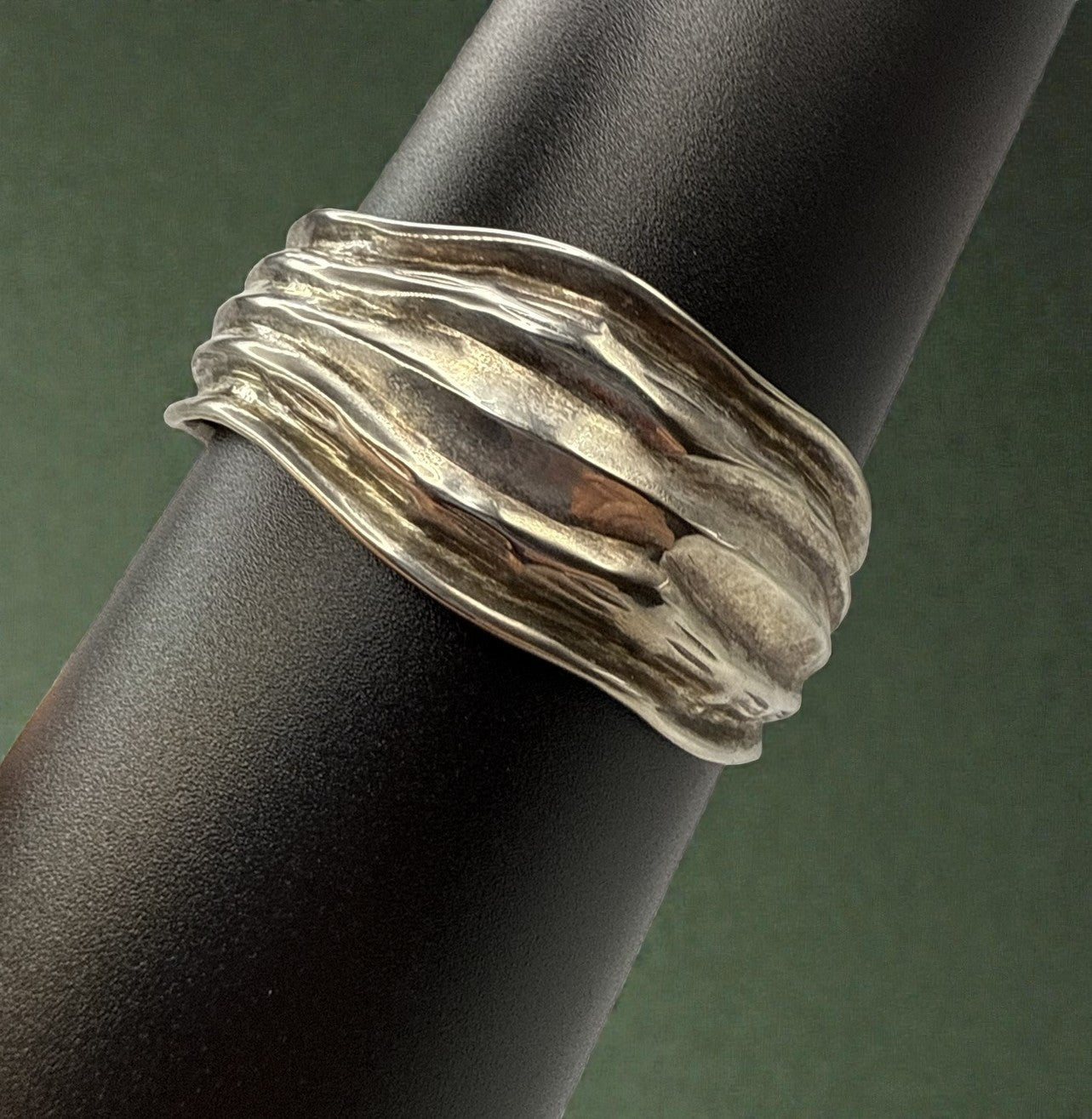 Vintage Molten Silver Cuff 8-8.25"