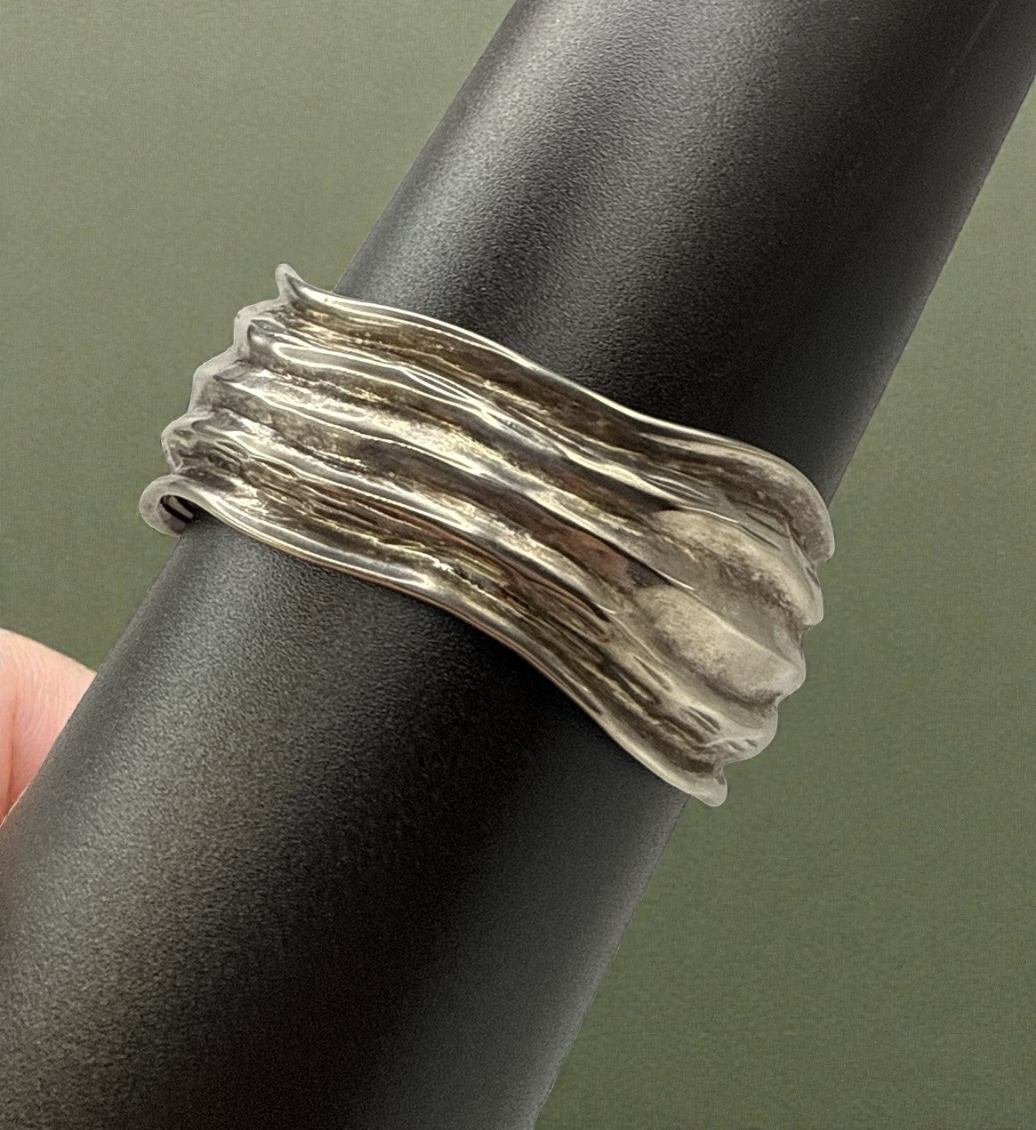 Vintage Molten Silver Cuff 8-8.25"