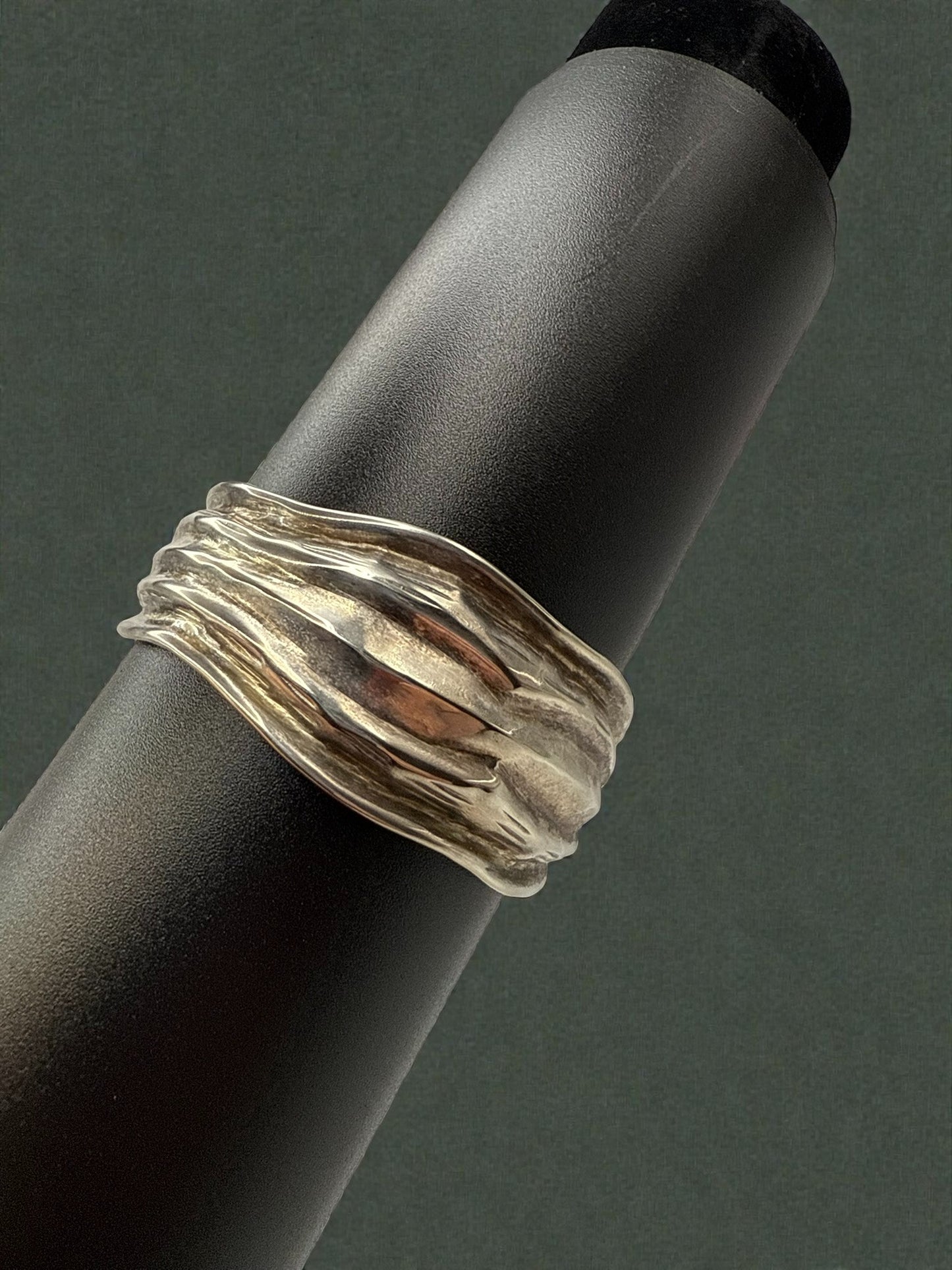 Vintage Molten Silver Cuff 8-8.25"