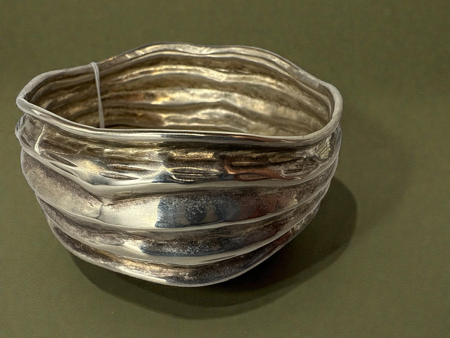 Vintage Molten Silver Cuff 8-8.25"