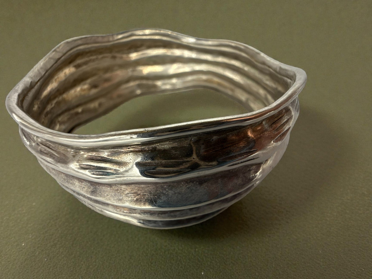 Vintage Molten Silver Cuff 8-8.25"