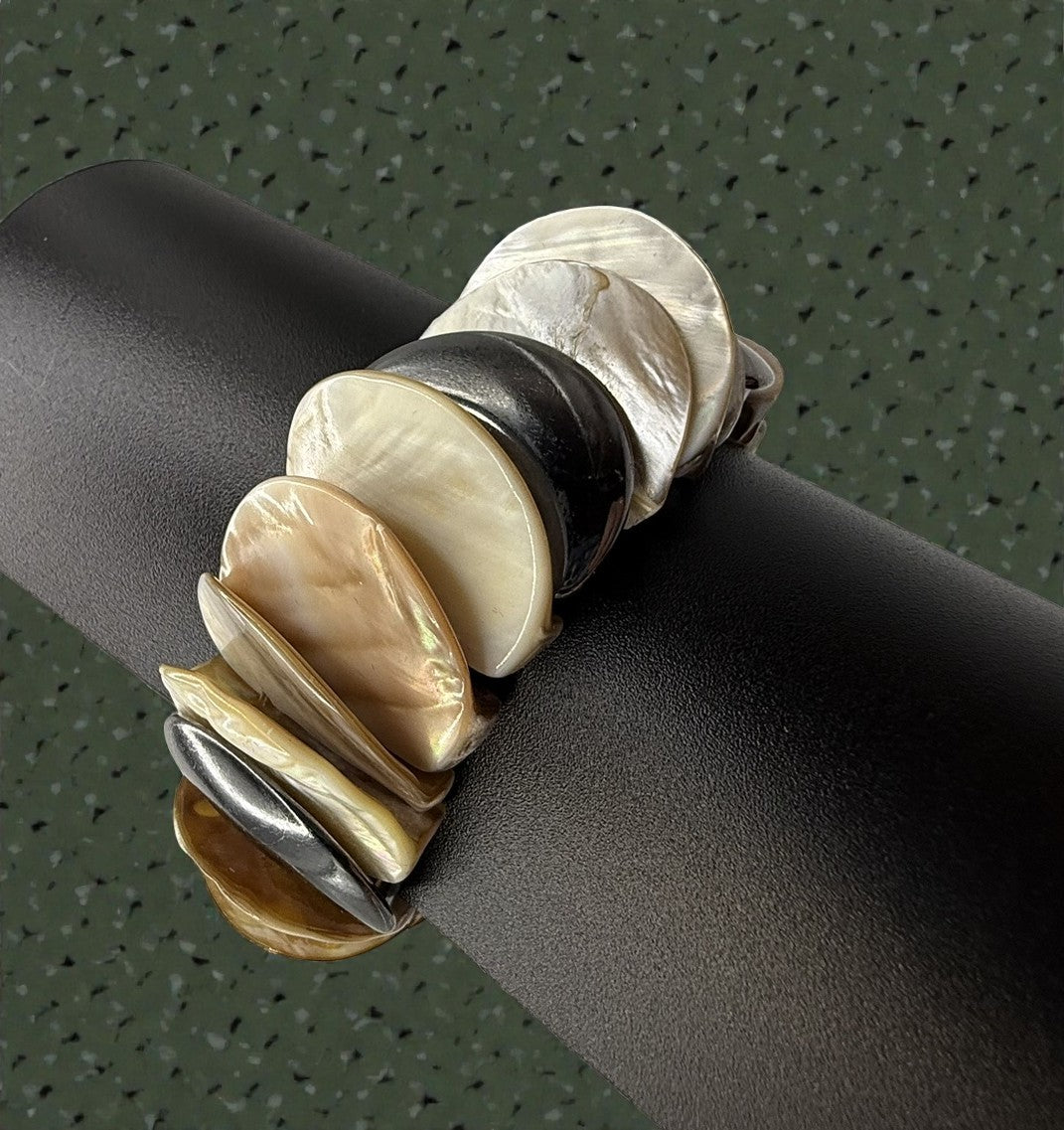 Vintage Iridescent Tide Stretch Bracelet 7-7.5"