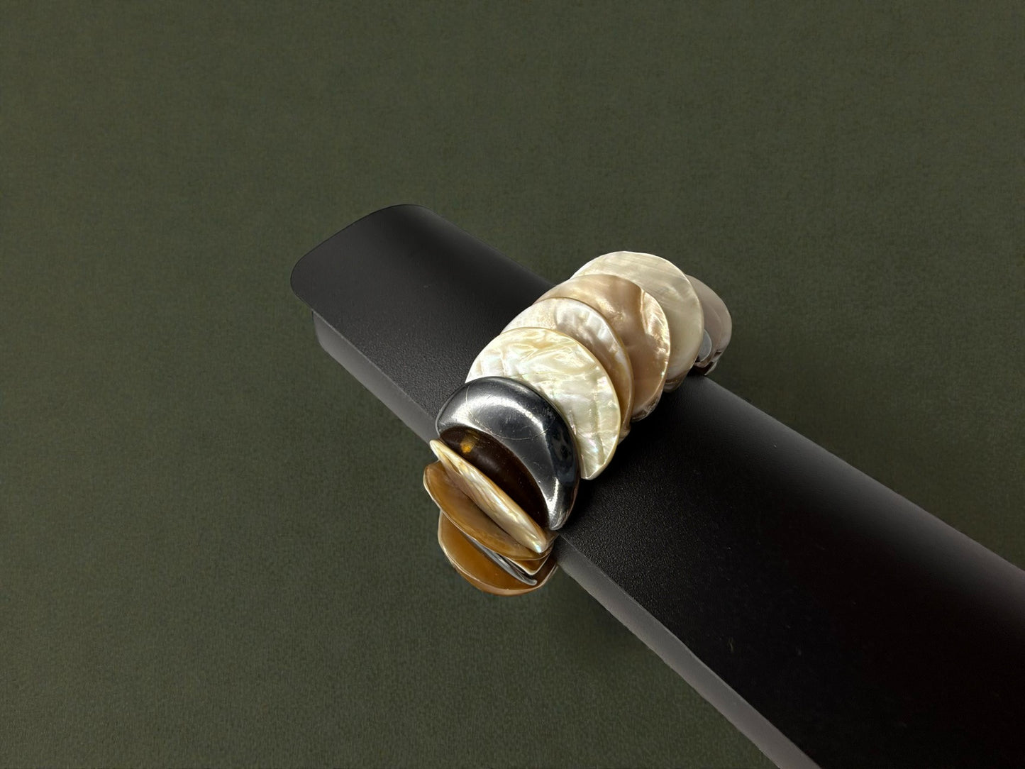 Vintage Iridescent Tide Stretch Bracelet 7-7.5"