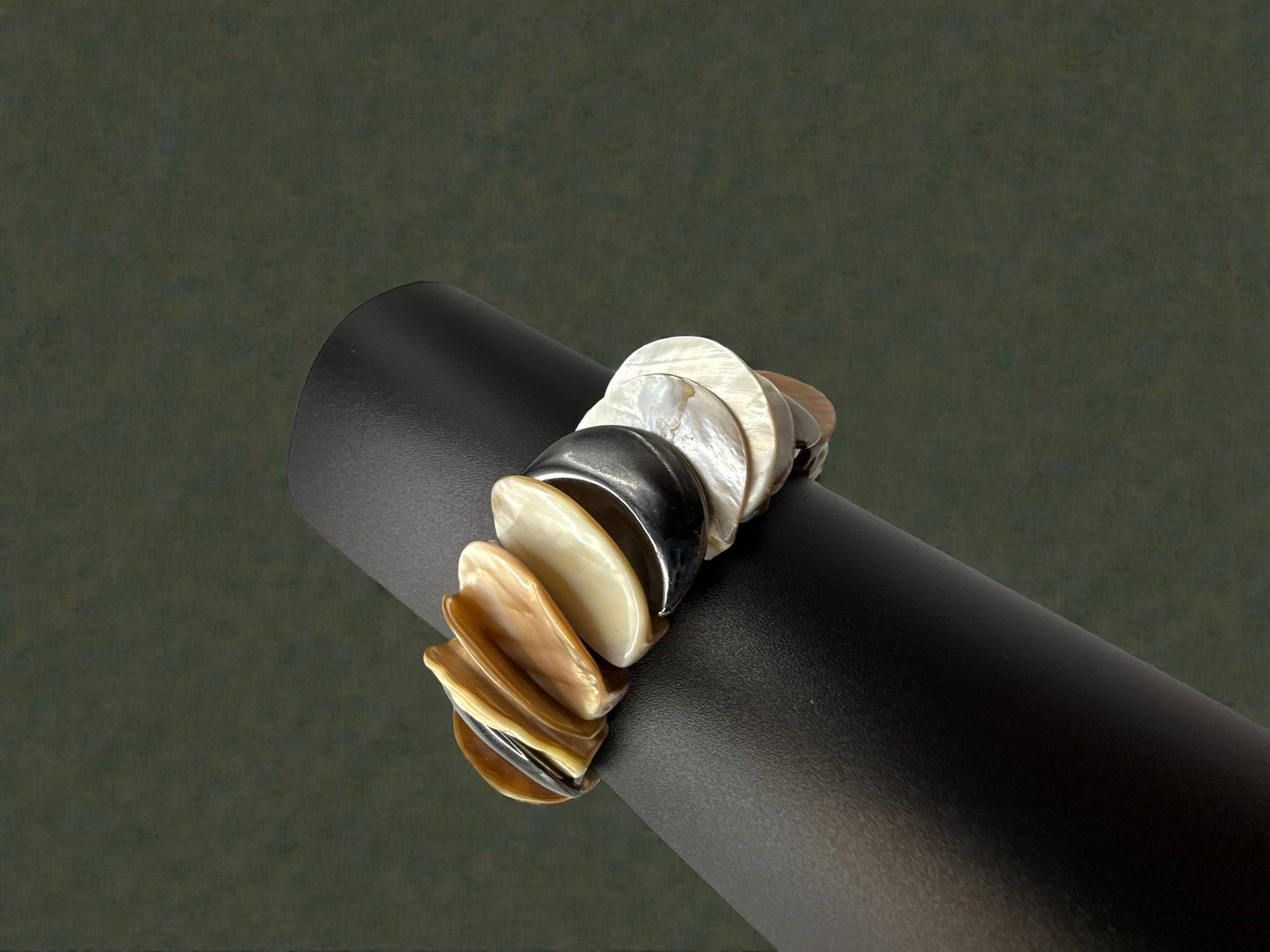 Vintage Iridescent Tide Stretch Bracelet 7-7.5"