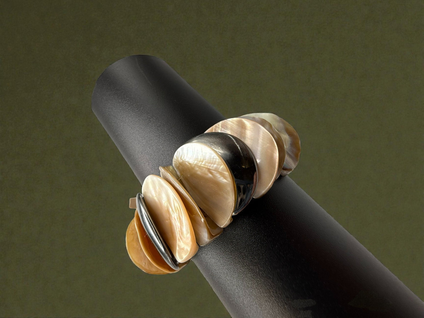 Vintage Iridescent Tide Stretch Bracelet 7-7.5"