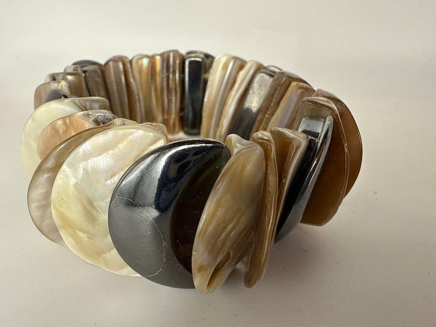 Vintage Iridescent Tide Stretch Bracelet 7-7.5"