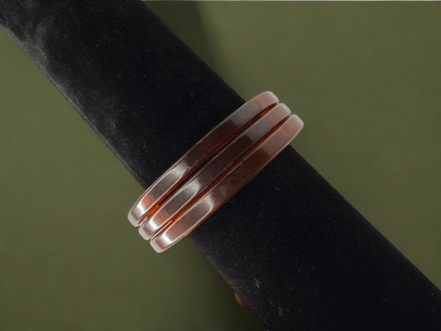 Vintage Amber Glow Bangle (Pack of 3) 8"