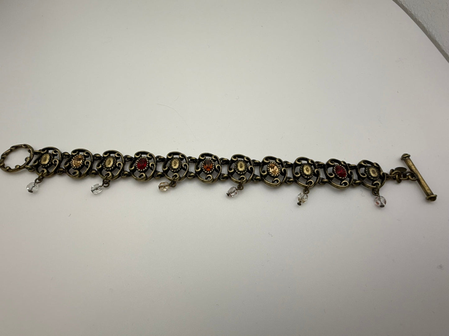 Vintage Vintage Mosaic Charm Bracelet 7"