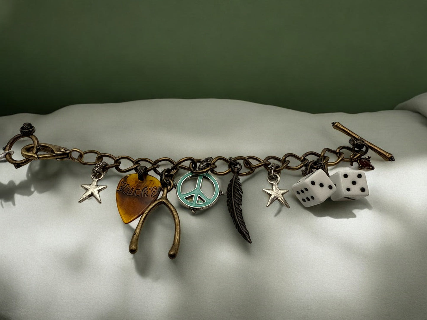 Vintage Lucky Brand Daydream Charm Bracelet 7.5"