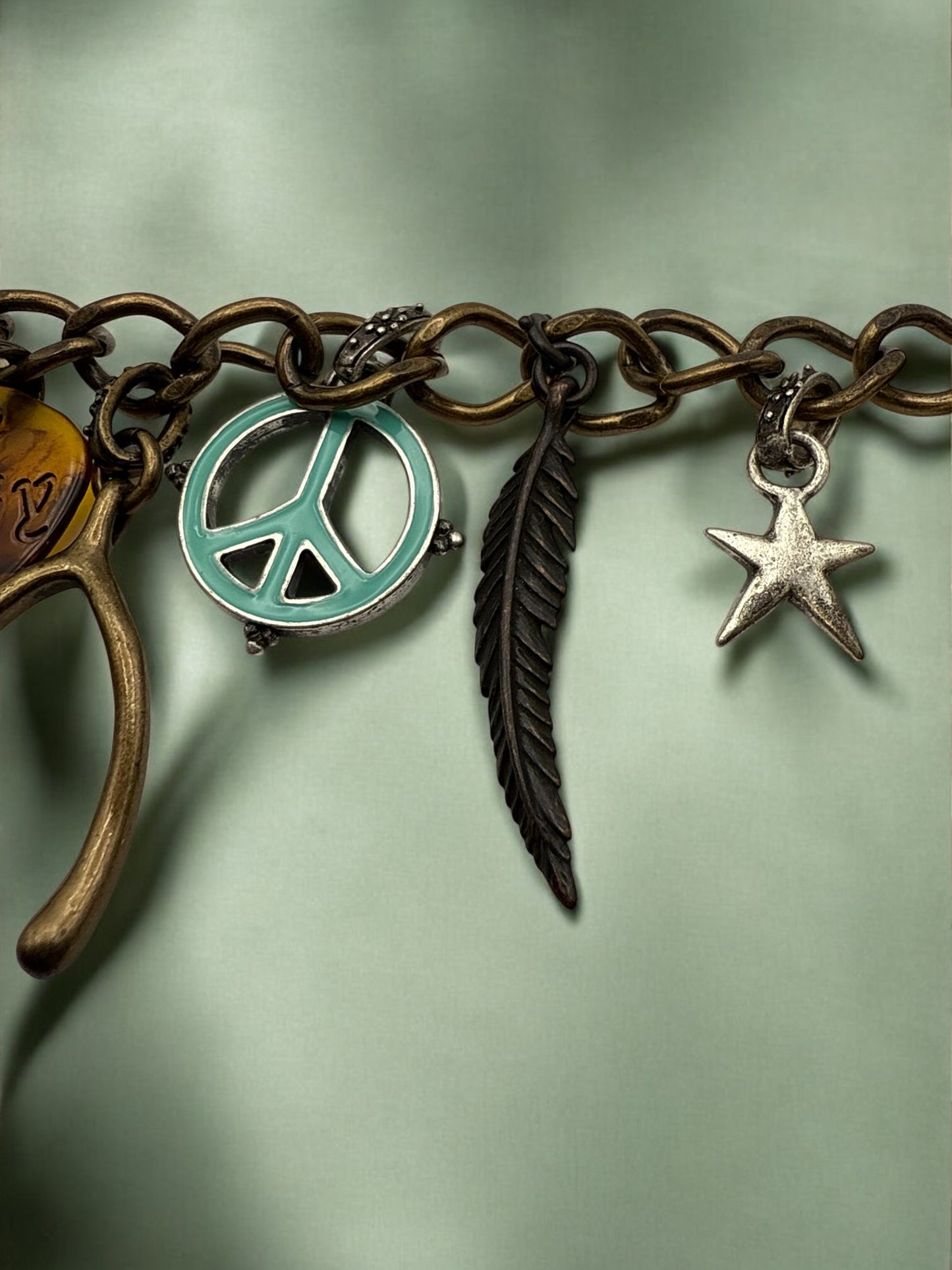 Vintage Lucky Brand Daydream Charm Bracelet 7.5"