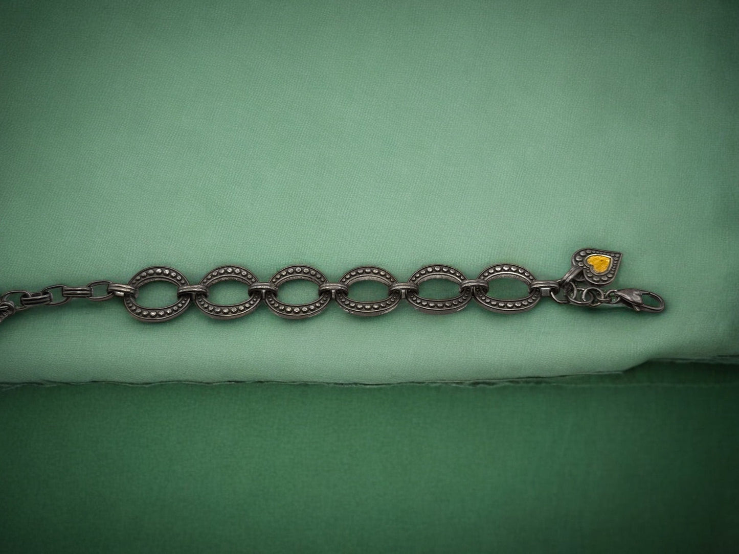 Vintage Brighton Linked Heart Bracelet 7.5"