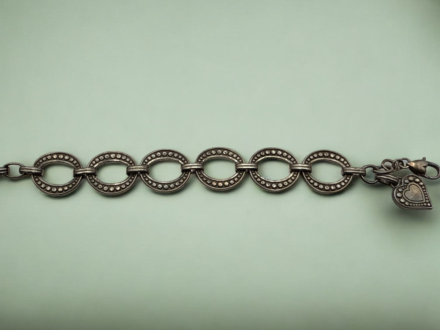 Vintage Brighton Linked Heart Bracelet 7.5"