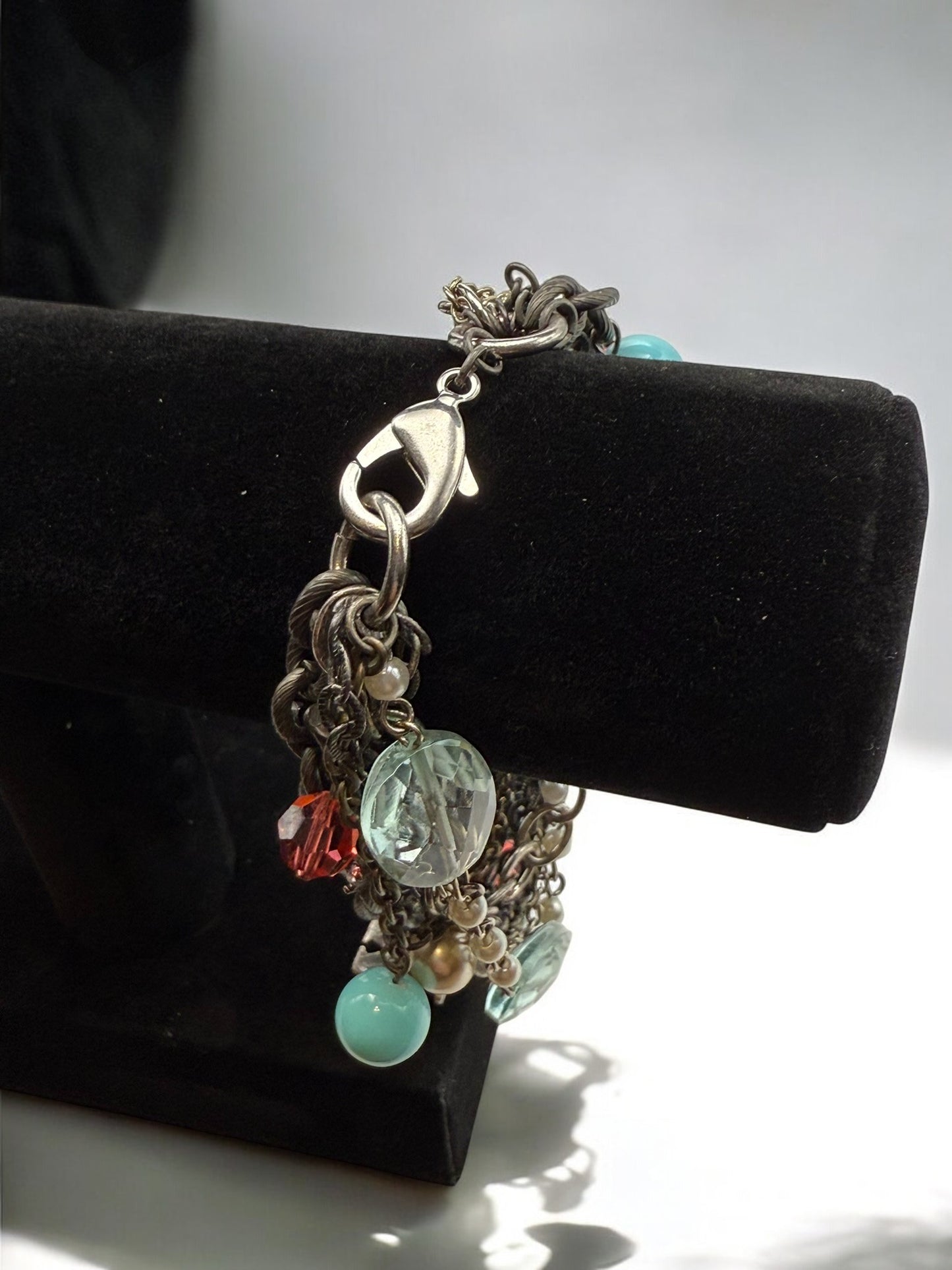 Vintage Coastal Layered Chain Bracelet 7"