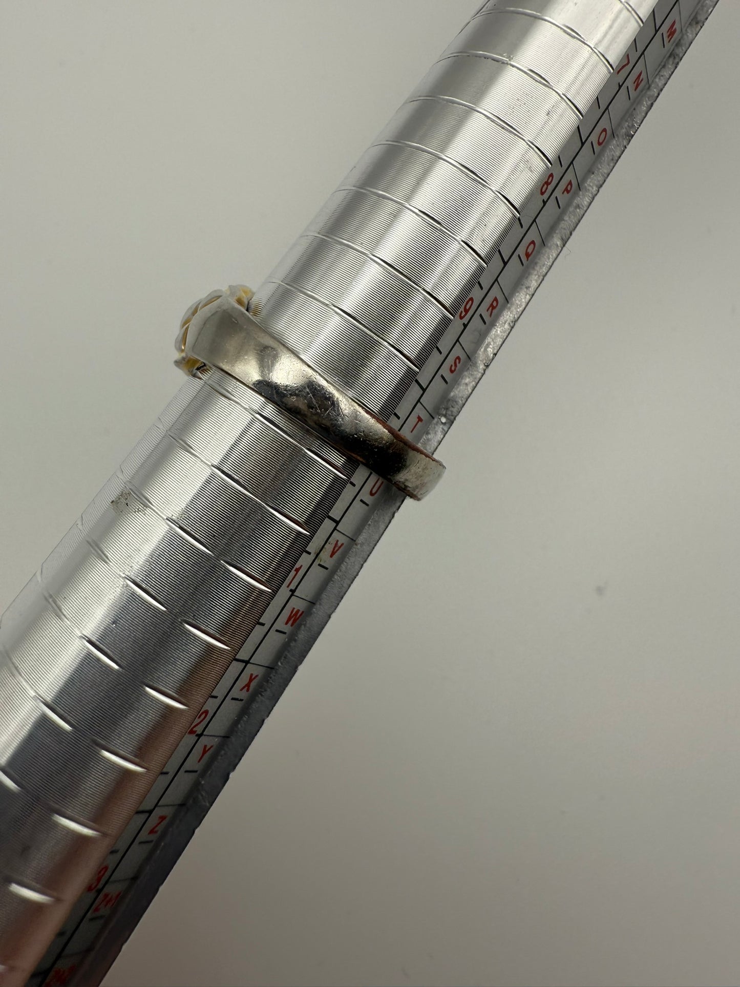 Vintage Two-Tone Quilted Band Ring 10