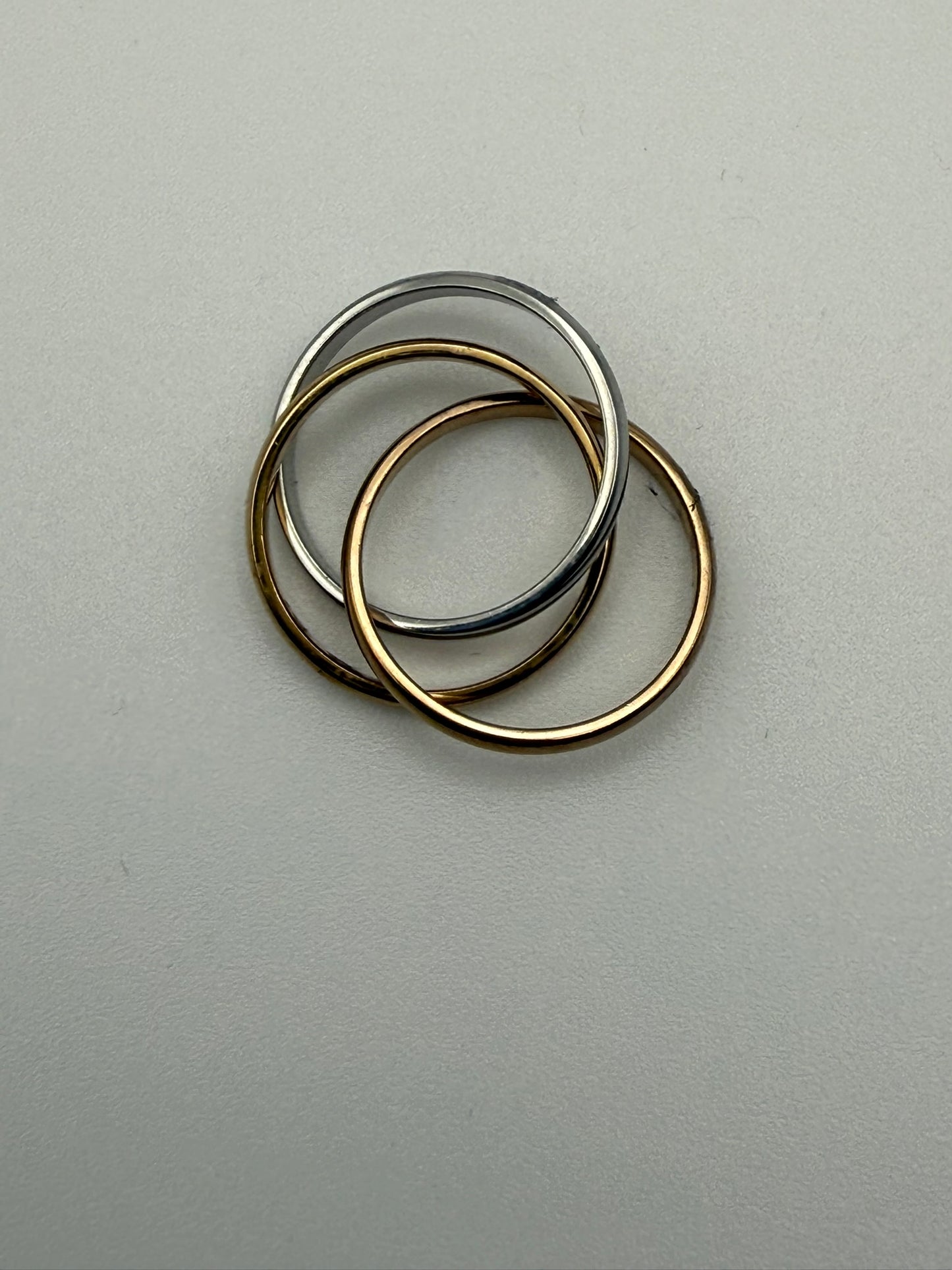 Vintage Mixed Metal Midi Ring Set 5