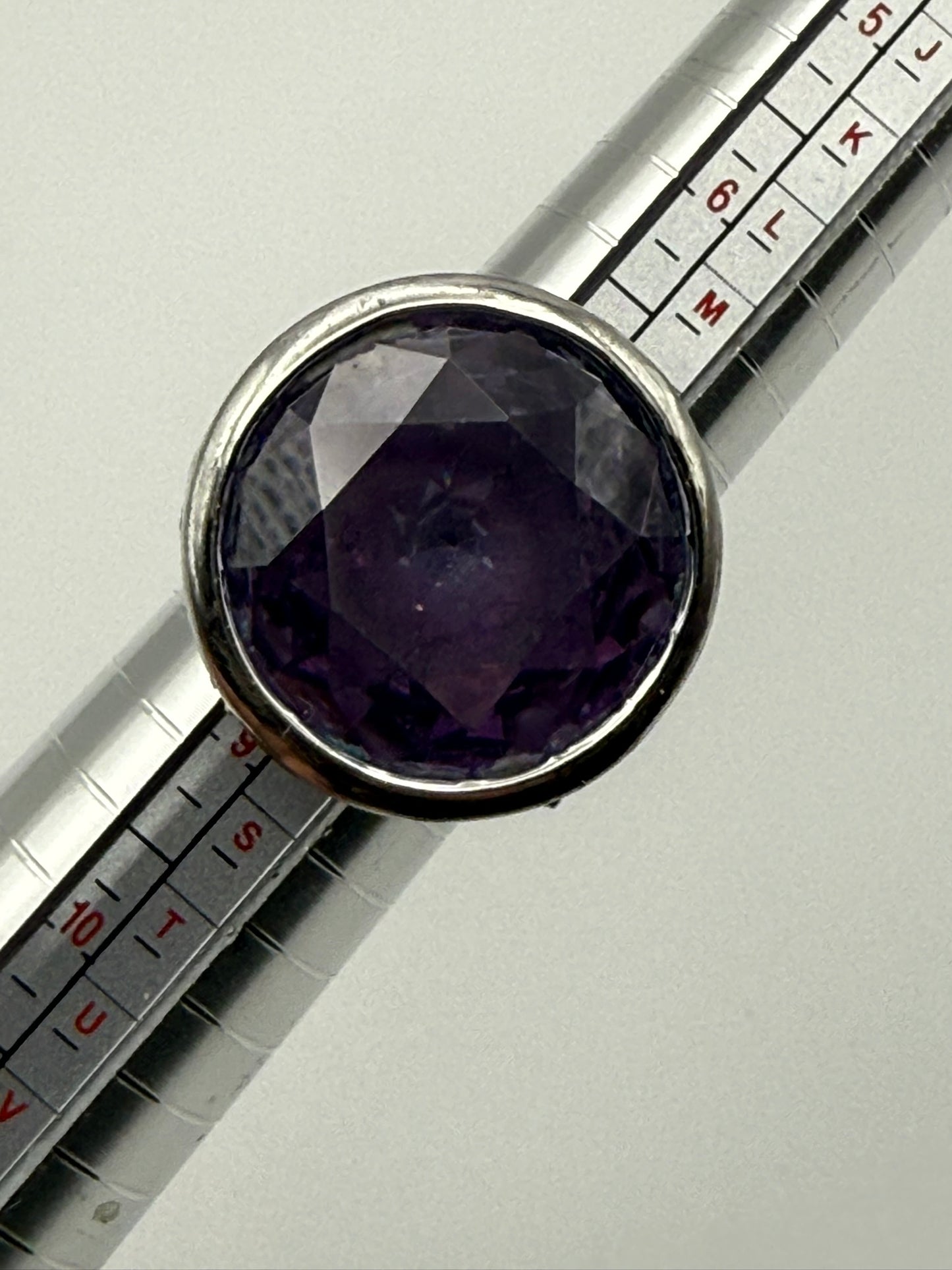 Vintage Lavender Crystal Cluster Ring 7.5