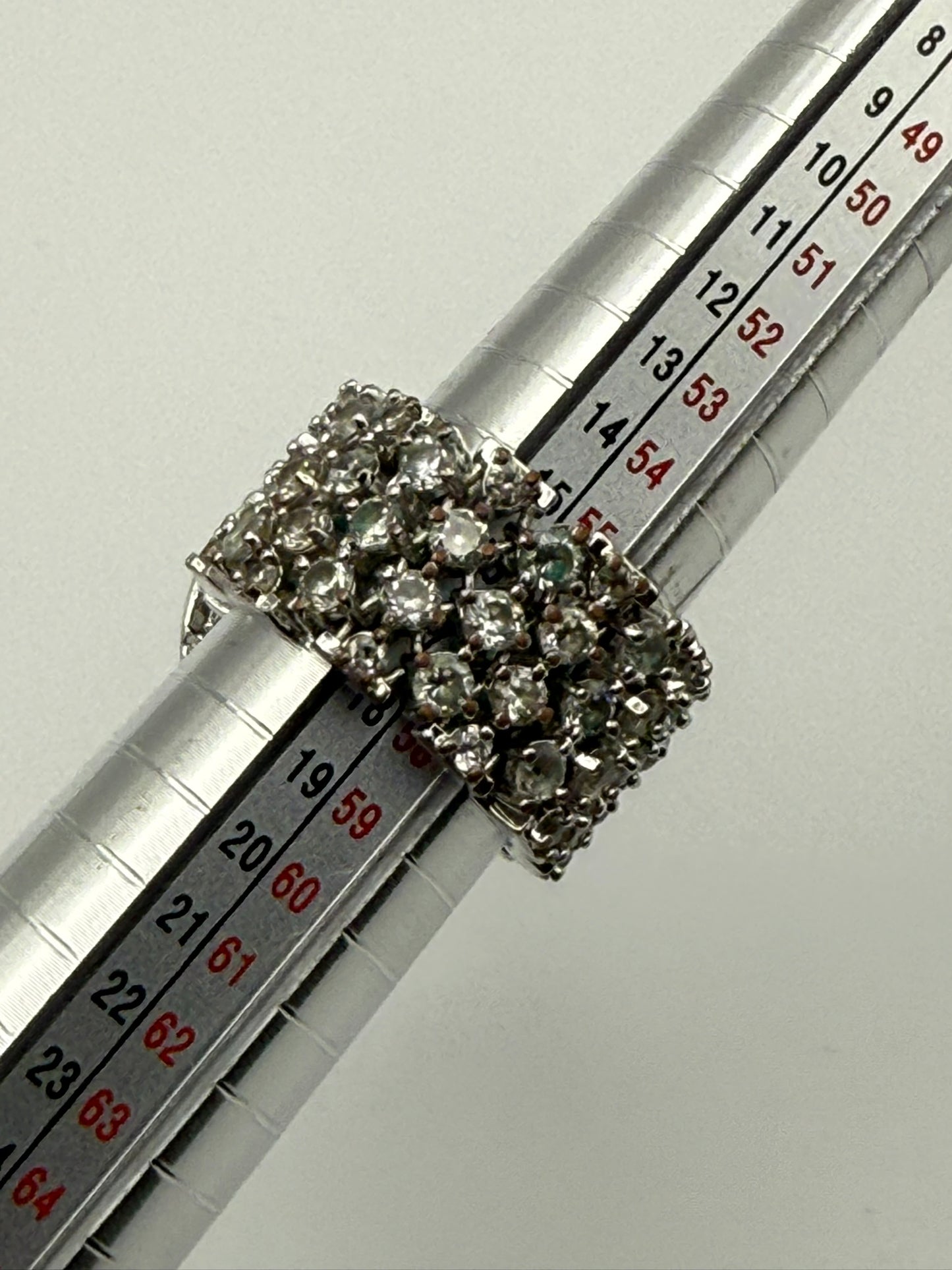 Vintage Lavender Crystal Cluster Ring 7.5