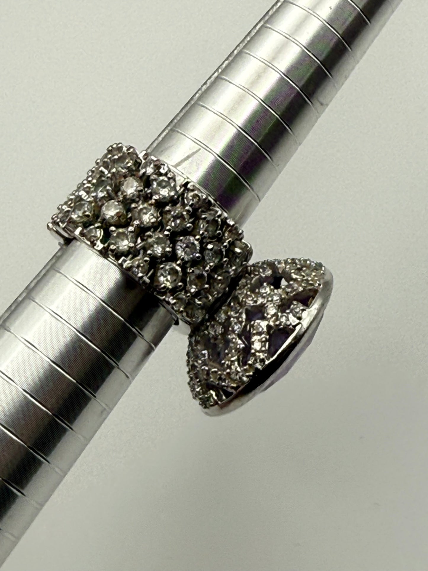 Vintage Lavender Crystal Cluster Ring 7.5