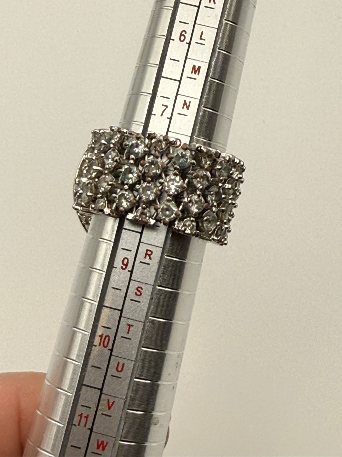 Vintage Lavender Crystal Cluster Ring 7.5