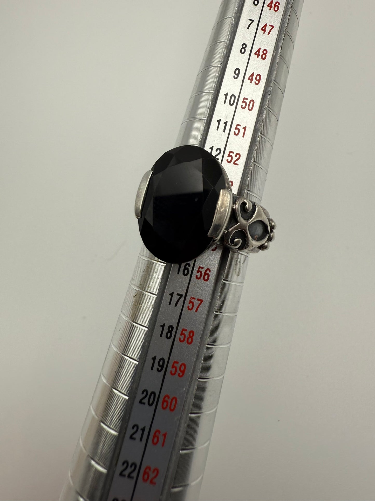 Vintage Silpada Black Onyx Sterling Oval Ring 7