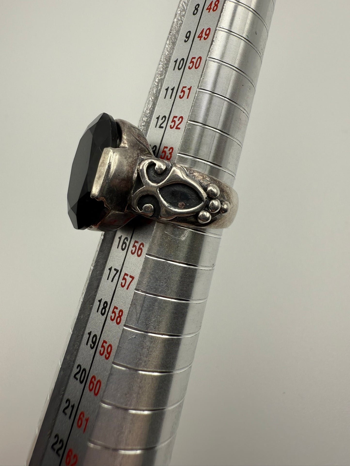 Vintage Silpada Black Onyx Sterling Oval Ring 7