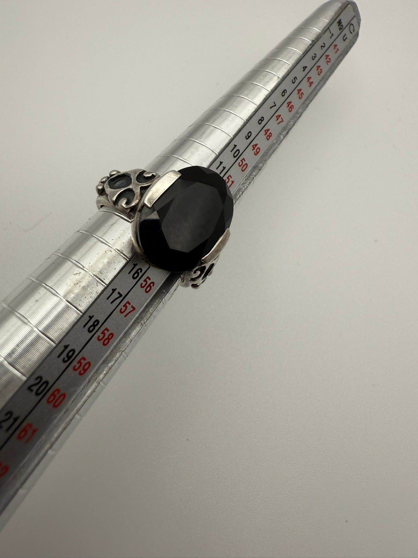 Vintage Silpada Black Onyx Sterling Oval Ring 7