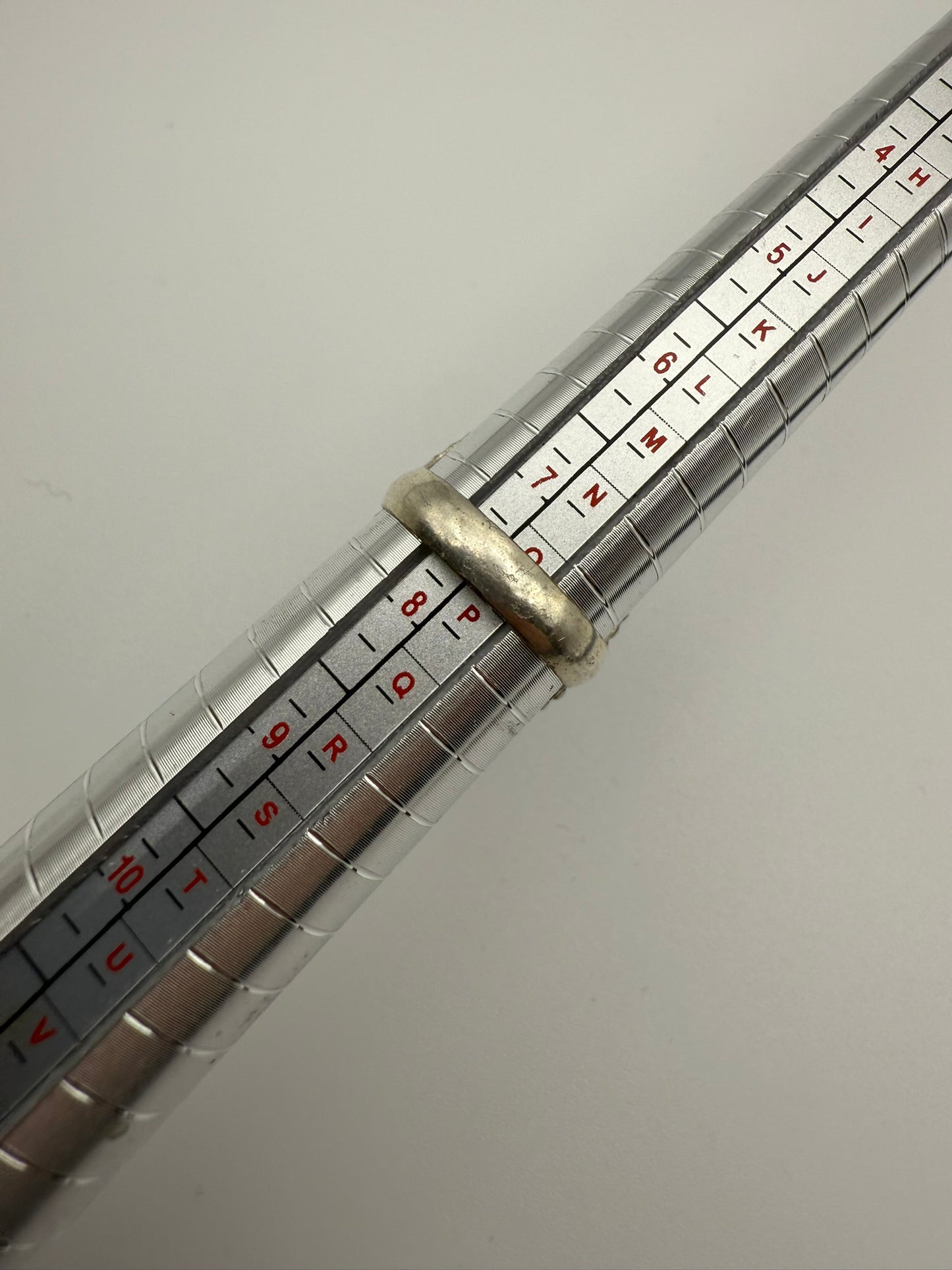 Vintage Iridescent Oval Foil Sterling Ring 7.5