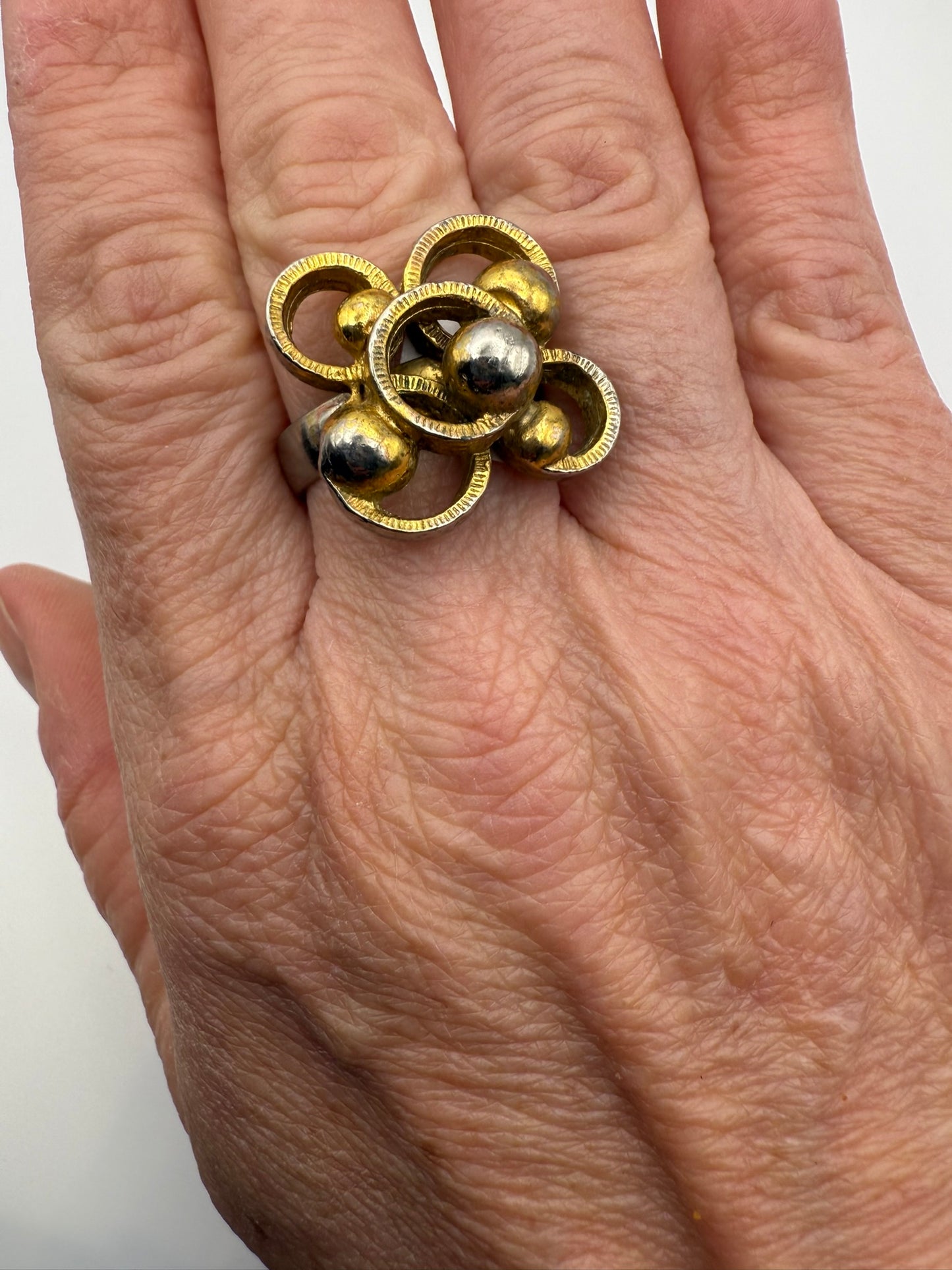 Vintage Vintage Orbit Cluster Ring 8.5 ADJ