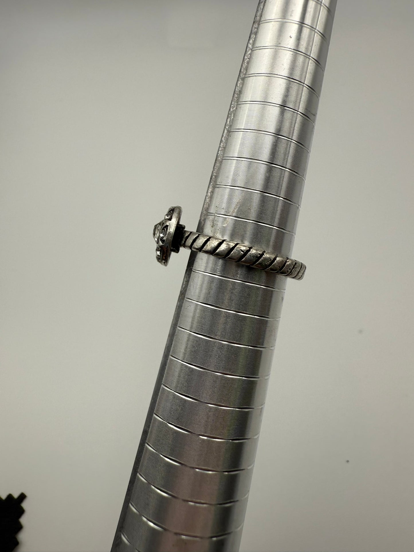 Vintage Smoky Star Halo Ring 7.75