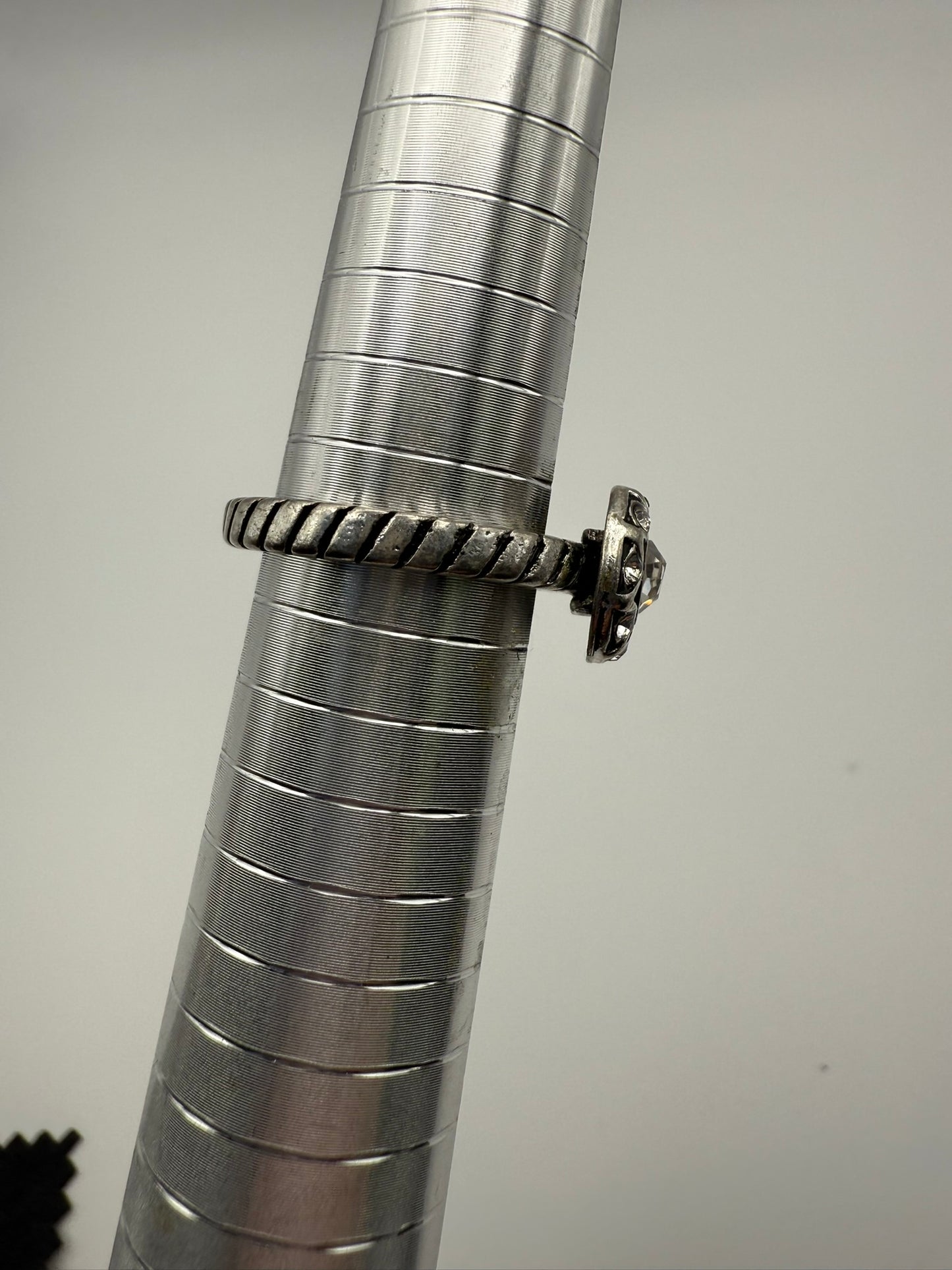 Vintage Smoky Star Halo Ring 7.75