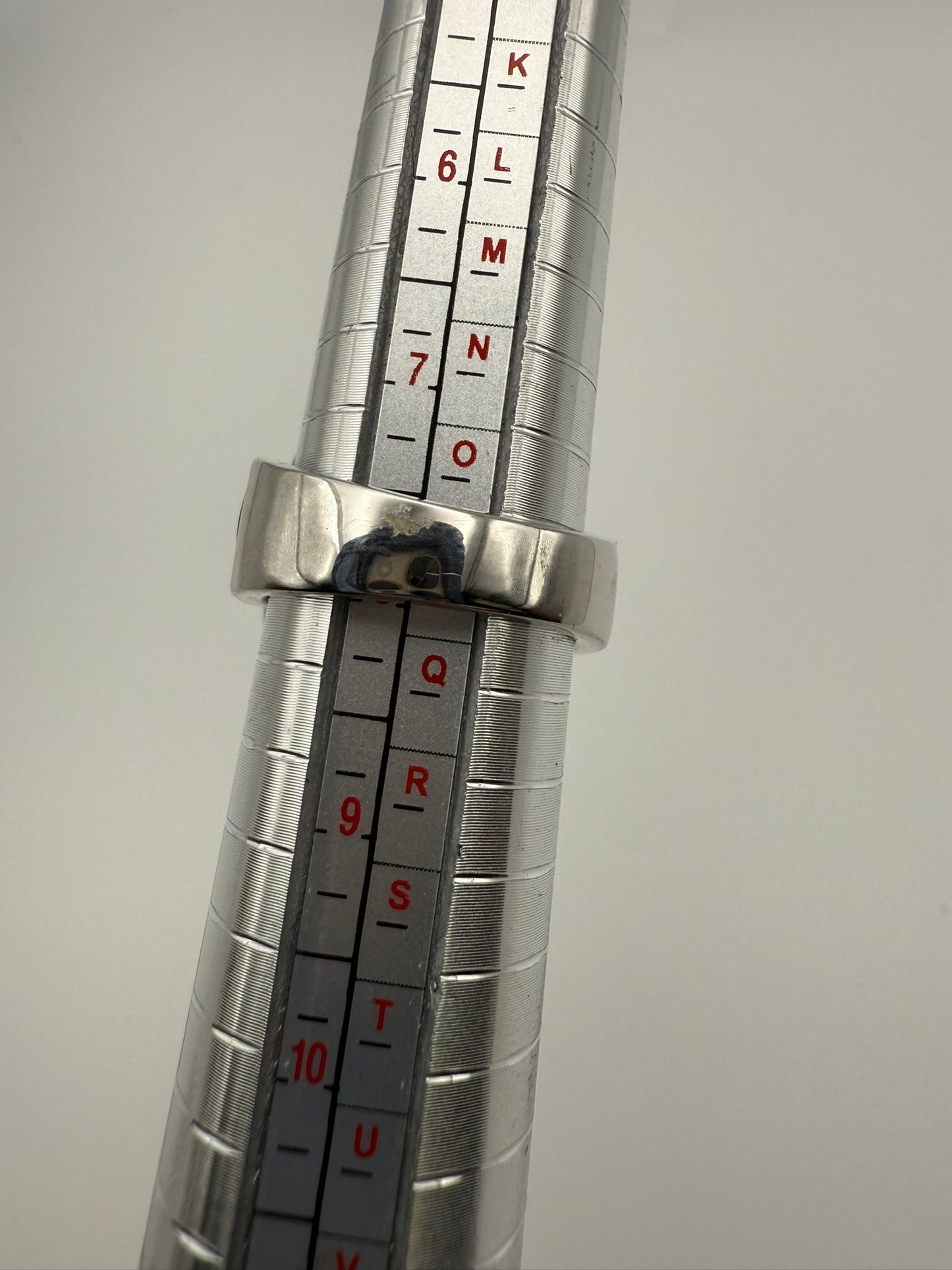 Vintage Camille Lucie Black Enamel Buckle Ring 7.75