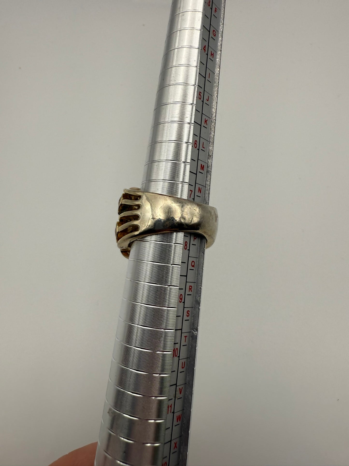 Vintage Avon Golden Ember Multi-Stone Ring 7.5-8