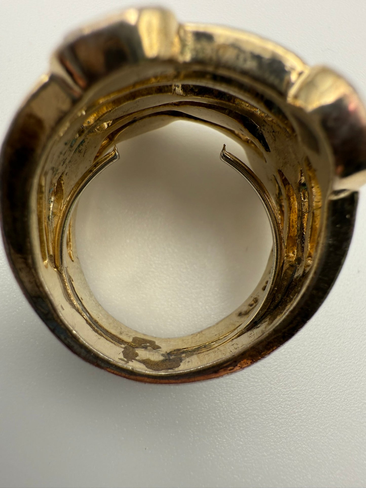 Vintage Avon Golden Ember Multi-Stone Ring 7.5-8