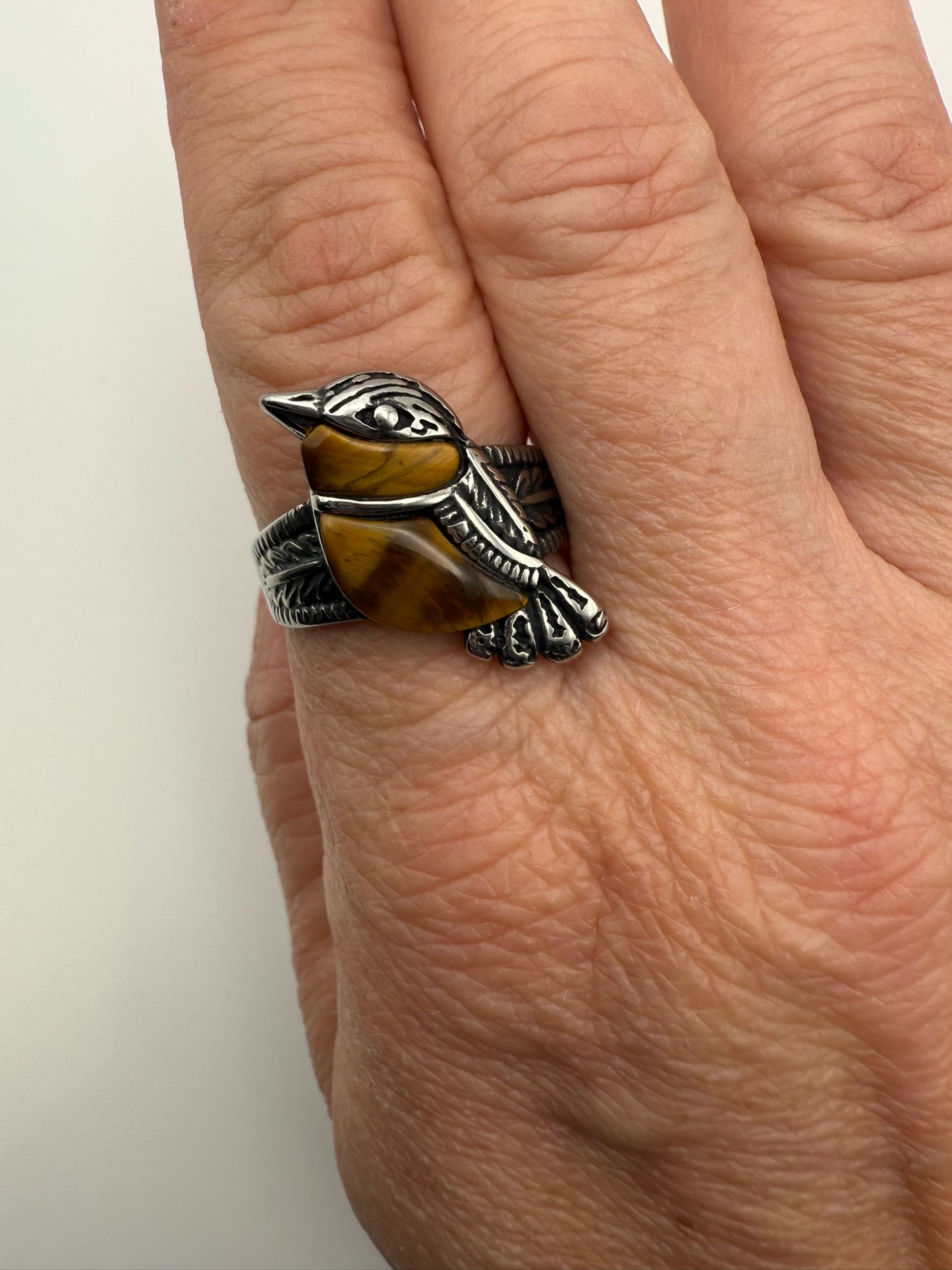 Vintage Birds Eye Tigers Eye Ring 10