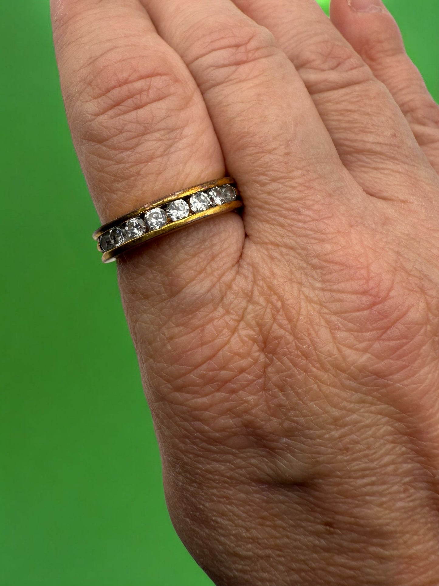 Vintage Gilded Crystal Band 10