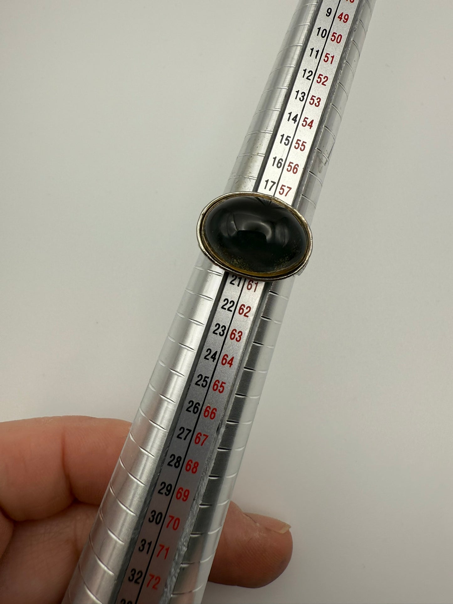 Vintage Antique Smoke Cabochon Ring 9