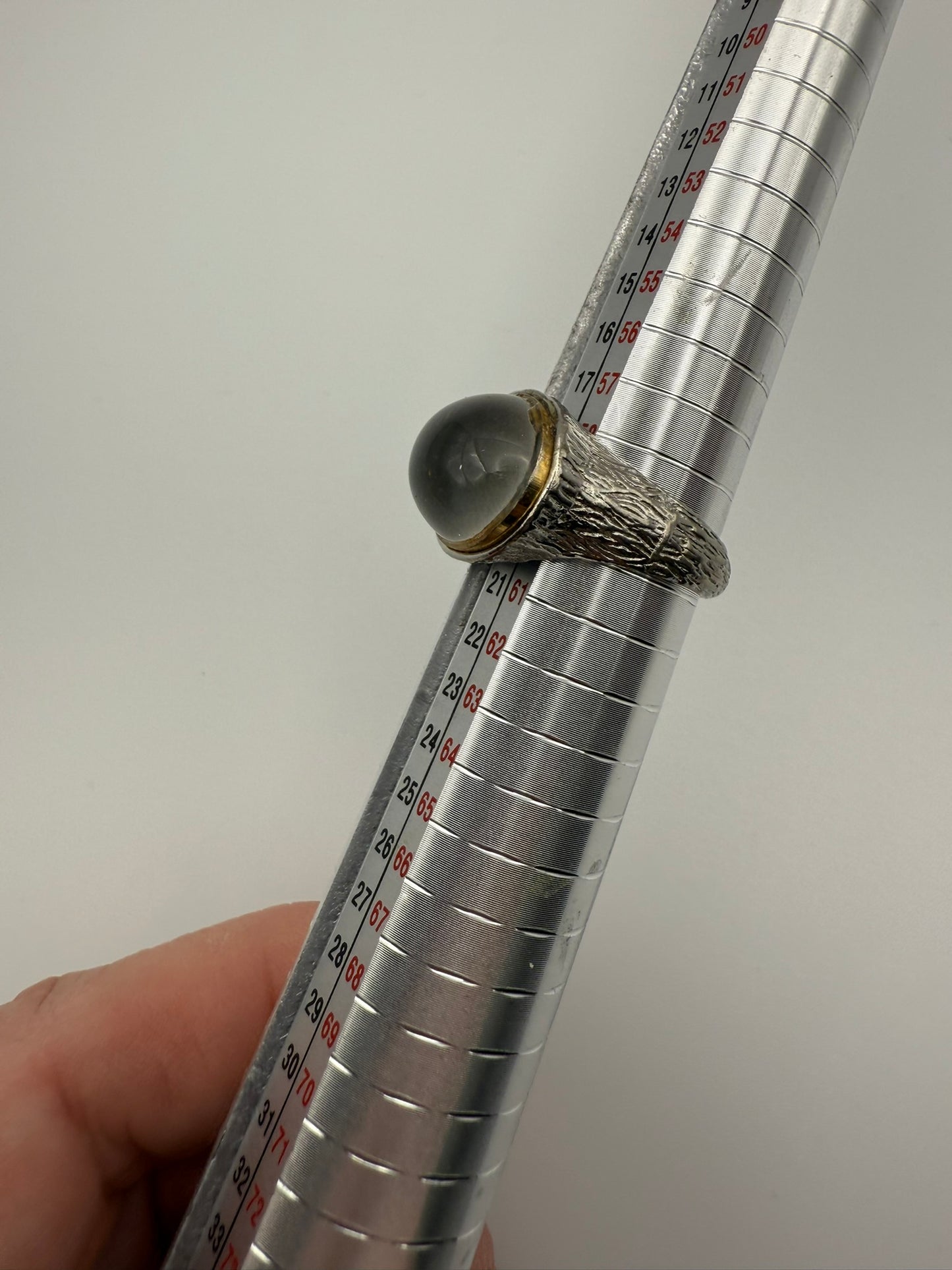 Vintage Antique Smoke Cabochon Ring 9