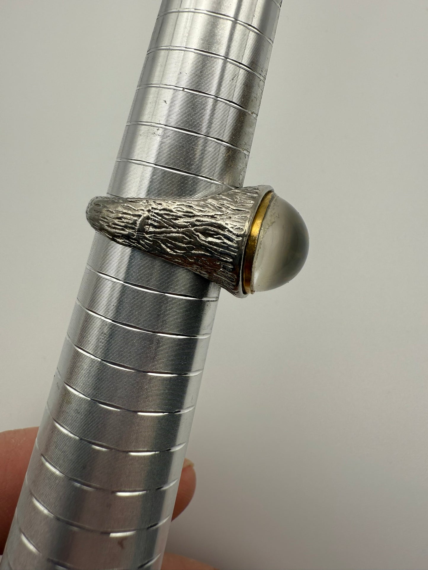 Vintage Antique Smoke Cabochon Ring 9